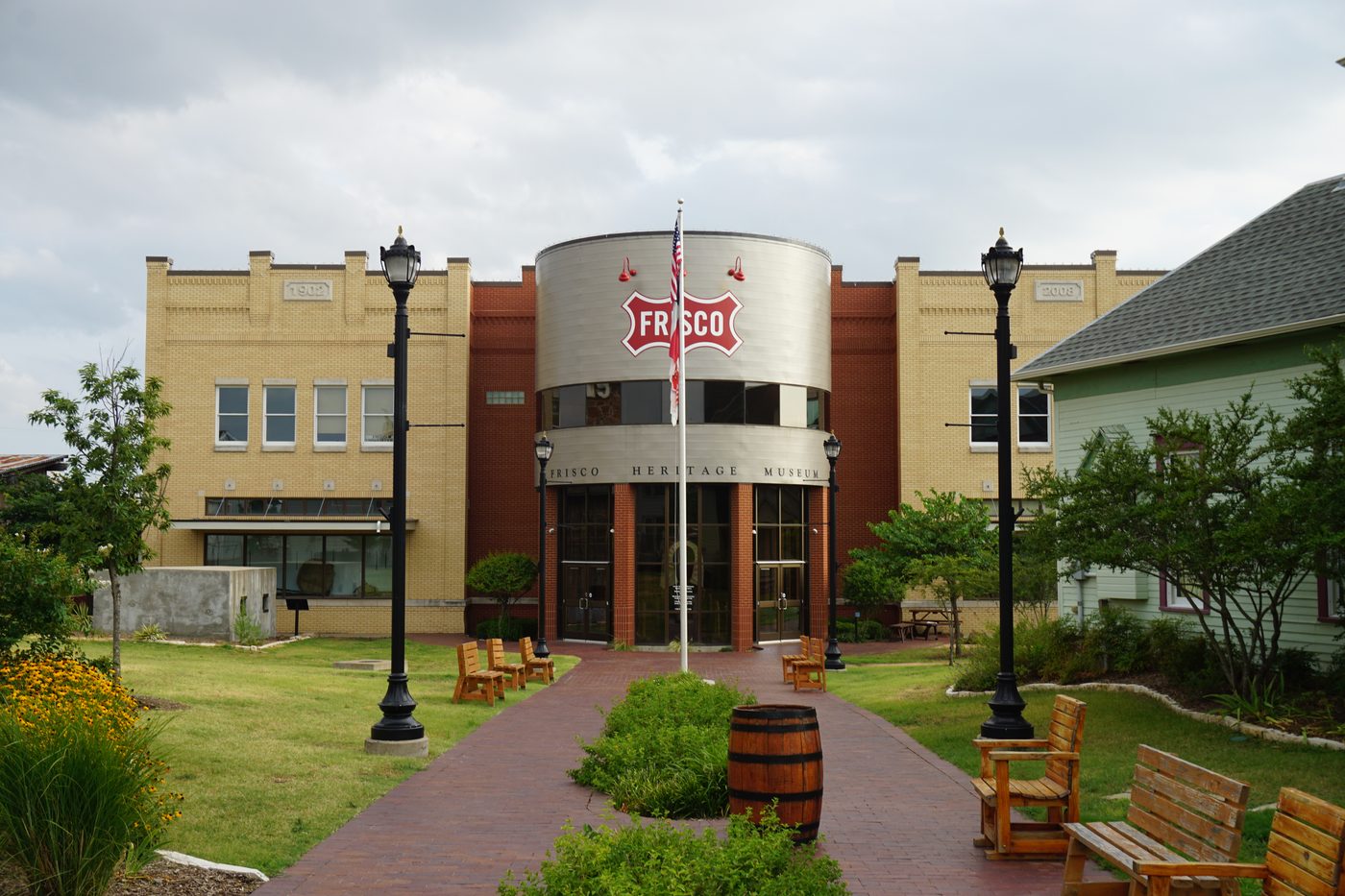 The Frisco Heritage Museum building at the Frisco Heritage Center.